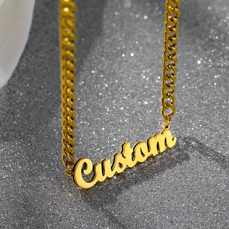 Personalized Shiny Frosted Name Double Necklace, Bohemian Gift